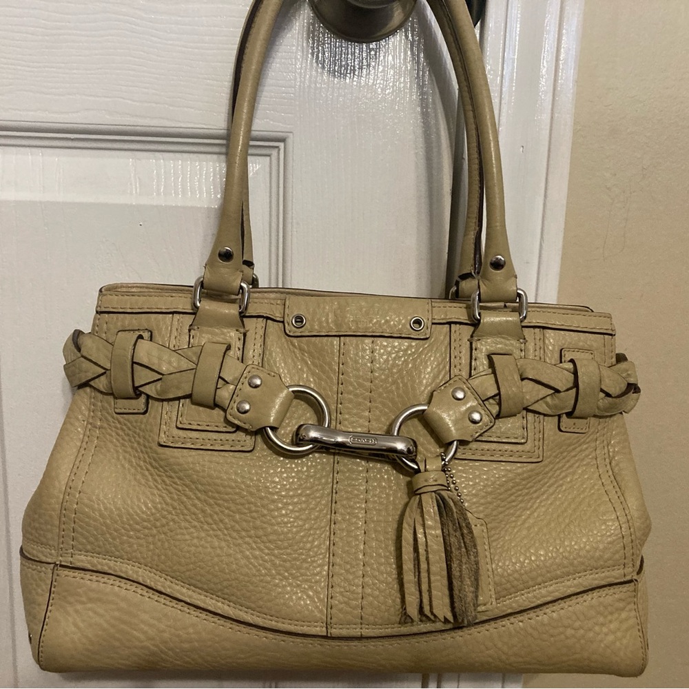 Coach Beige Leather Bag